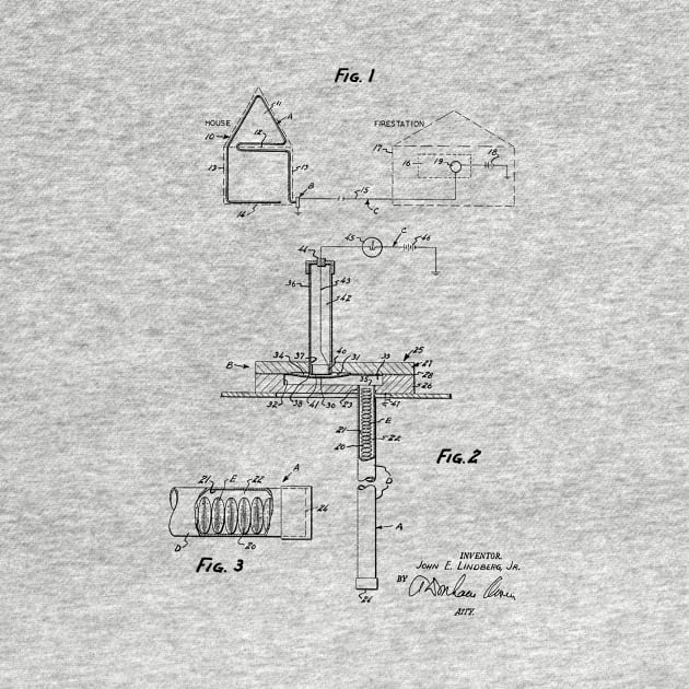 Heat Detecting Sensor Vintage Patent Hand Drawing by TheYoungDesigns